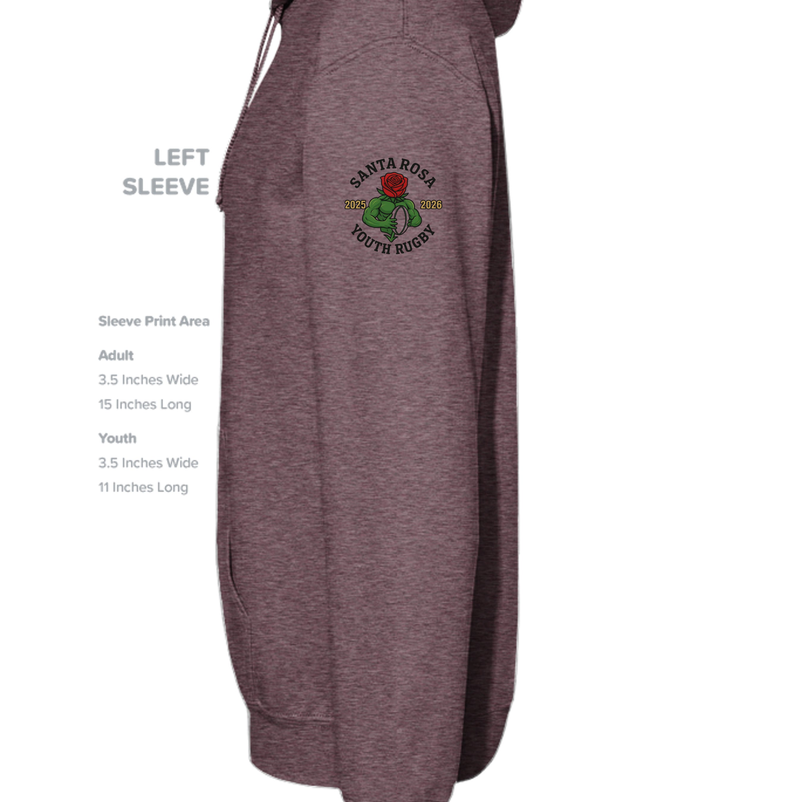 Vintage Heather Maroon - 996 - SLEEVE_LEFT