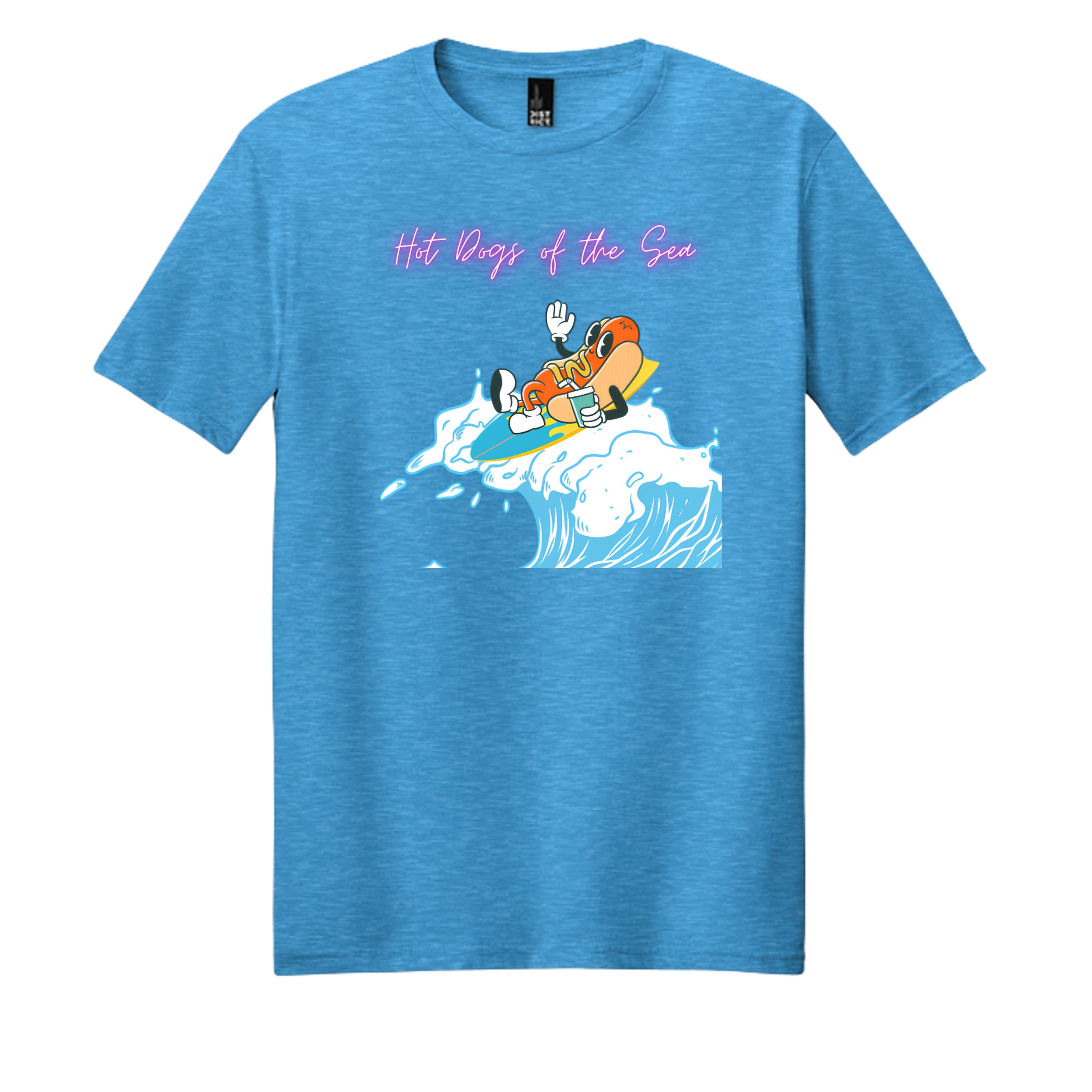 Heathered Bright Turquoise - DM108 - FRONT